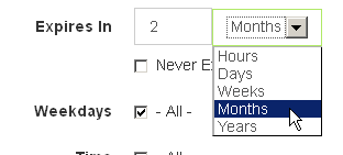 Appointment package expiration